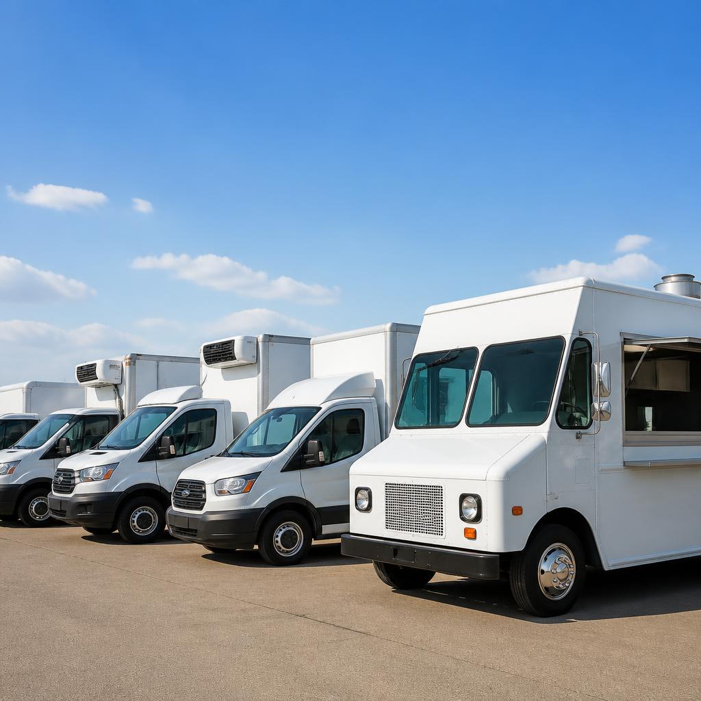 Chef's Catering fleet of catering trucks and vans